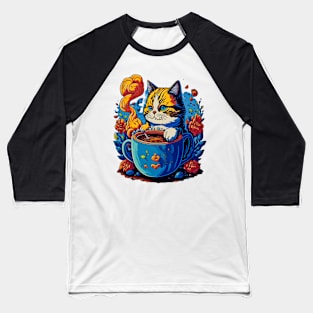 happy american shorthair, funny cat miaw Baseball T-Shirt